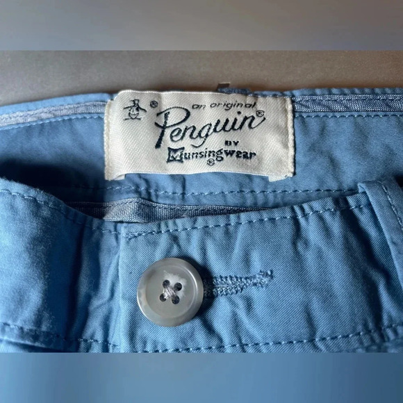 Men’s Original Penguin Twill Chino P55 Shorts Captains Blue Size 30 NEW Slim Fit - Picture 5 of 7